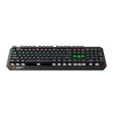 CANYON Hazard GK-6, Wired multimedia gaming keyboard with lighting effect, 108pcs rainbow LED, Numbe