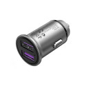 Dual Port Car Charger Vention FFEH0 USB A+A(30|30) Gray