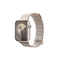 Crong Eclipse - Skórzany pasek magnetyczny Apple Watch 38/40/41mm (beżowy)