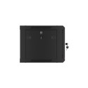 RACK CABINET 19" WALL-MOUNT 6U/600X450 FOR SELF-ASSEMBLY WITH METAL DOOR BLACK LANBERG (FLAT PACK)