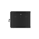 RACK CABINET 19" WALL-MOUNT 6U/600X450 FOR SELF-ASSEMBLY WITH METAL DOOR BLACK LANBERG (FLAT PACK)