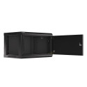 RACK CABINET 19" WALL-MOUNT 6U/600X450 FOR SELF-ASSEMBLY WITH METAL DOOR BLACK LANBERG (FLAT PACK)