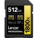 Lexar memory card SDXC 512GB Professional 1800x UHS-II U3 V60