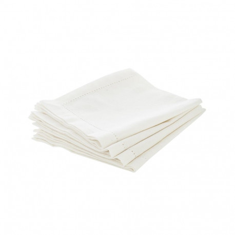 NAPKIN CHAMBRAY WHITE 40X40X4