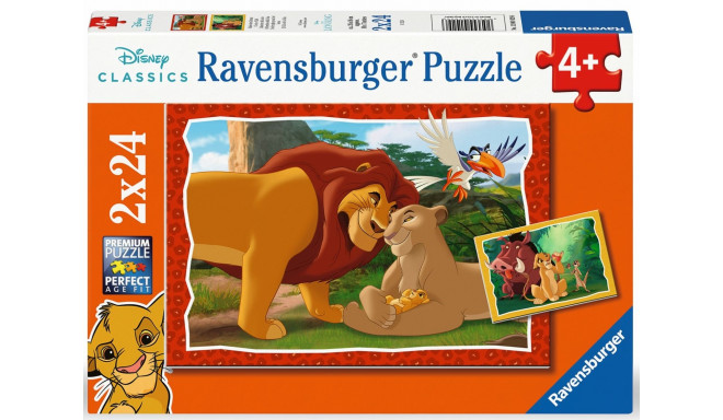 Ravensburger pusle 2x24 tk: Lõvikuninga pere
