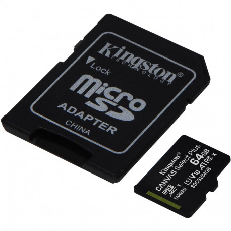 "CARD 64GB Kingston Canvas Select Plus microXC 100MB/s +Adapter"