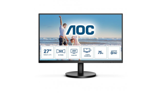 "68,6cm/27'' (2560x1440) AOC Q27B3MA 16:9 4ms HDMI DisplayPort VESA Speaker QHD Black"