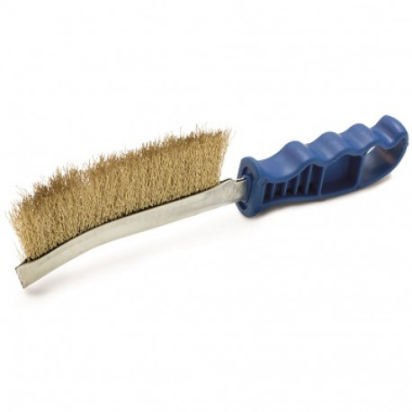 Metāla birste, misiņa sari, plastmasas kāts