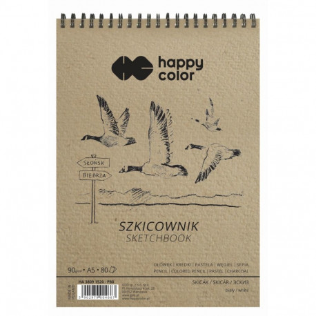 Visandiplokk Linnud A5, 90g/80lk - valged lehed