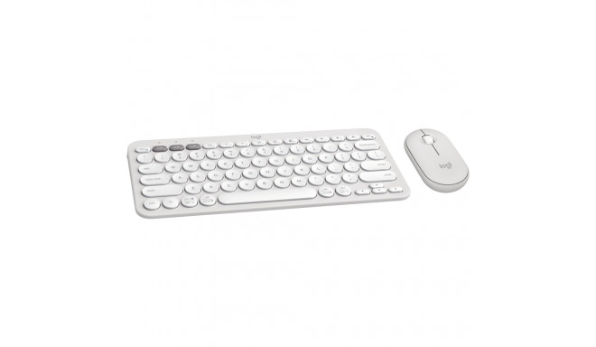 LOGITECH Pebble 2 Bluetooth Keyboard Combo - TONAL WHITE - US INT'L