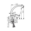 MIXER KITCHEN SINK ELBA BEL4A