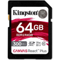 "CARD 64GB Kingston Canvas React Plus SDXC 300MB/s"