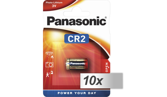10x1 Panasonic Photo CR-2 Lithium VPE Inner Box