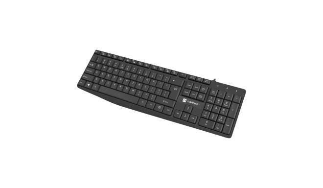 NATEC Keyboard Nautilus US slim black