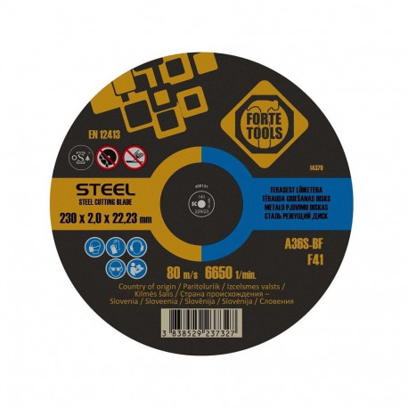 lõikeketas FORTE TOOLS 230x2.0x22 metall