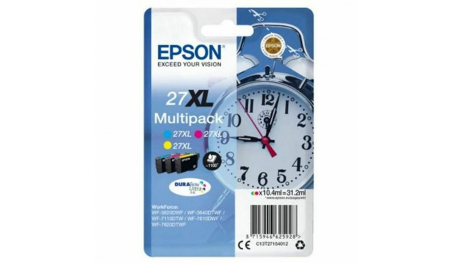 Originaalne Tindikassett Epson 27XL Fuksiinpunane Kollane Kolmevärviline Tsüaansinine/Fuksiinpunane/