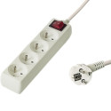 PremiumCord Extension power cord 230V 10m 4 outlets, power switch