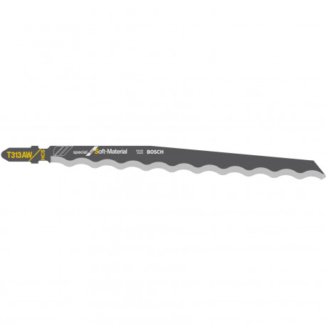 Bosch jigsaw blade T 313 AW Soft Material 152mm 3pcs