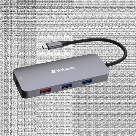 Port replikaator Verbatim CMH-09 USB-C Pro Multiport Hub 3xUSB-A/2xUSB-C/HDMI 4K 60Hz/Gbit LAN, SD/m