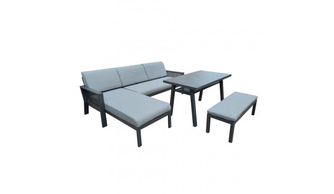Garden furniture set DELGADO corner sofa, table and bench