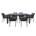Garden furniture set CARVES table and 6 chairs
