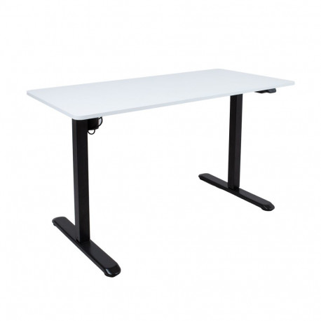 Desk ERGO LIGHT with 1 motor 120x60xH73-118cm, white/black