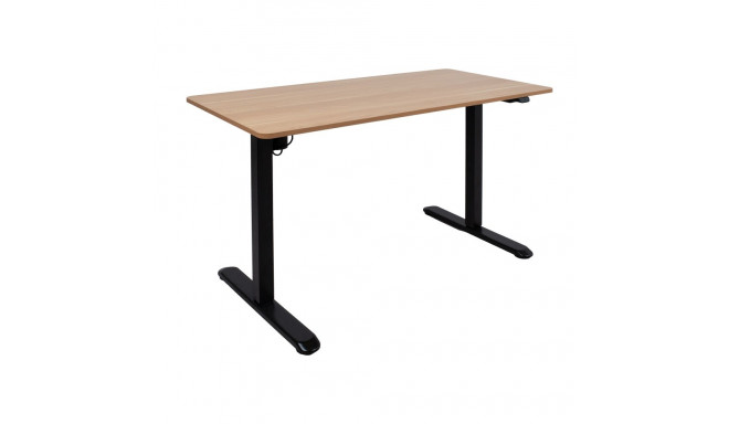 Desk ERGO LIGHT with 1 motor 120x60cm, black/oak