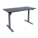 Desk ERGO LIGHT with 1 motor 120x60cm, silver grey/black