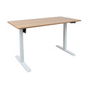 Desk ERGO LIGHT with 1 motor 120x60cm, white/oak