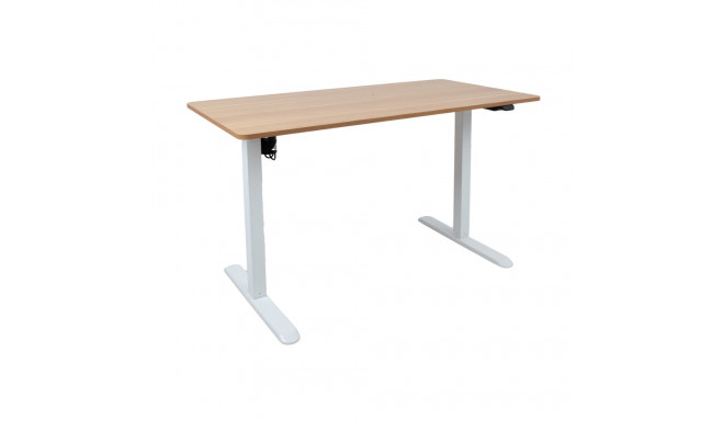 Töölaud ERGO LIGHT 1-mootoriga 120x60xH73-118cm, tamm/valge