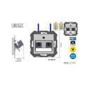 SOCKET COMP ĮKL-002-01 2POINTS BLACK EPS