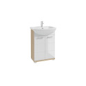 CABINET WASHBASIN BARI D60 WHITE/WOOD