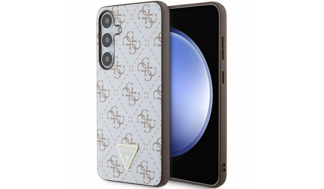 Guess case for Samsung Galaxy S24 Plus GUHCS24MPG4GPH white HC PU 4G TRIANGLE
