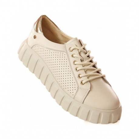 Filippo W PAW410 beige leather shoes (40)