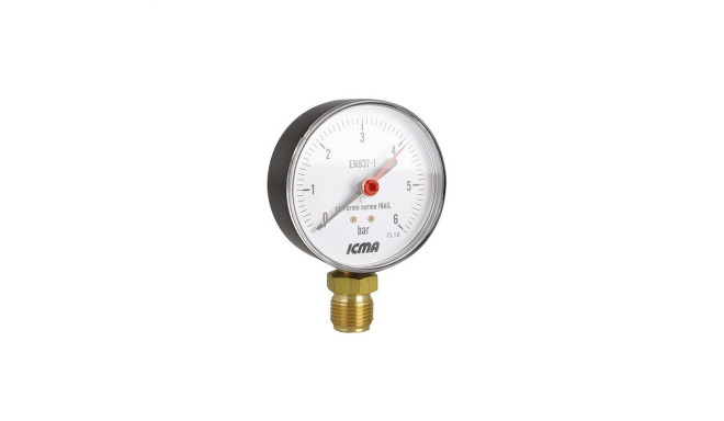 MANOMETER 80MM. 1/2. 10 BAR