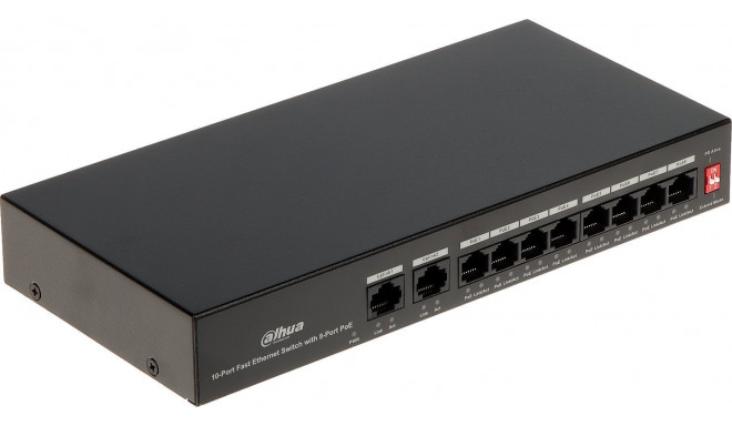 DAHUA  Switch||PFS3010-8ET-96-V2|Desktop/pedestal|PoE ports 8|96 Watts|DH-PFS3010-8ET-96-V2