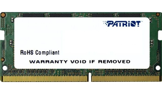 Patriot Signature sülearvuti mälu, SODIMM, DDR4, 16 GB, 2666 MHz, CL19 (PSD416G266681S)