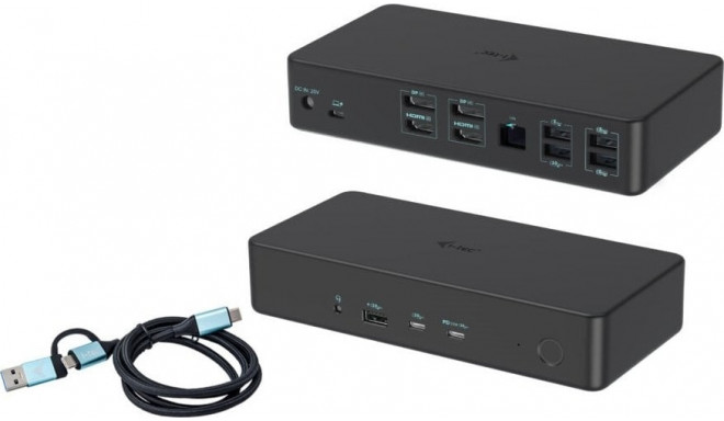 i-tec USB 3.0 / USB-C / Thunderbolt 2x 4K Professional Dock Gen 2 2x DP 2x HDMI LAN Audio 2x USB-C 1