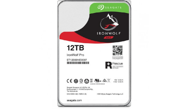 12TB Seagate IronWolf Pro ST12000NT001 7200RPM 256MB *Bring-In Warranty*