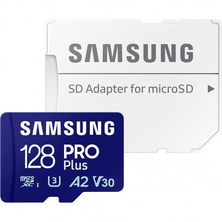 PRO Plus 128 GB microSDXC (2023) (blau, UHS-I U3, Class 10, V30, A2)