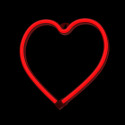 Neon LED Light HEART red Bat + USB FLNEO7 Forever Light