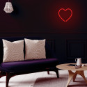 Neon LED Light HEART red Bat + USB FLNEO7 Forever Light