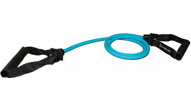 Fitness tube SVELTUS with two handles, light, blue for professionals