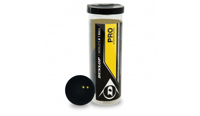 Squash ball Dunlop PRO WSF/PSA Official, 3-tube