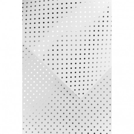 Disainpaber Metallic Dots Silver A4, 190g/10lk