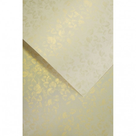 Disainpaber Leaves Cream A4, 250g/20lk
