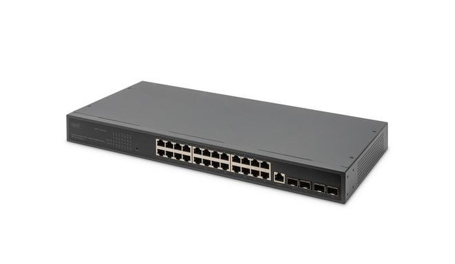 Digitus 24 Port 10/100/1000 + 4SFP+ UPLINK Switch, 19", L2+ Features