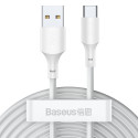 Baseus Simple Wisdom Data Cable Kit USB to Type-C 5A (2PCS|Set）1.5m White