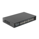 SWITCH LANBERG 24X 100MB POE+/2X COMBO RACK 19" GIGABIT ETHERNET 250W