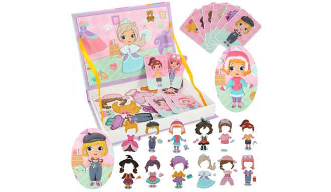 Magnetiline mosaiikpusle riietusnukk 51el.